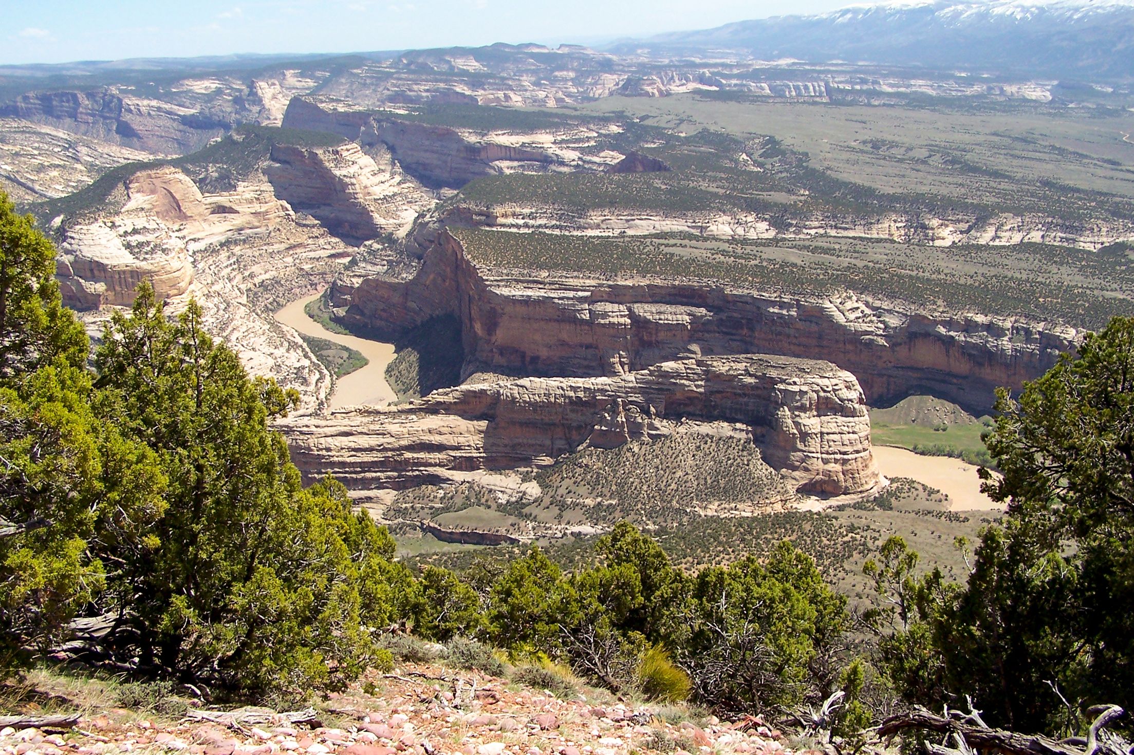 Der Blick von der Harpers Corner Road auf den Steamboat Rock State Park